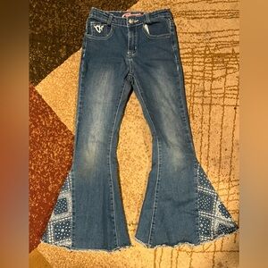 Cowgirl hardware kid flare jeans